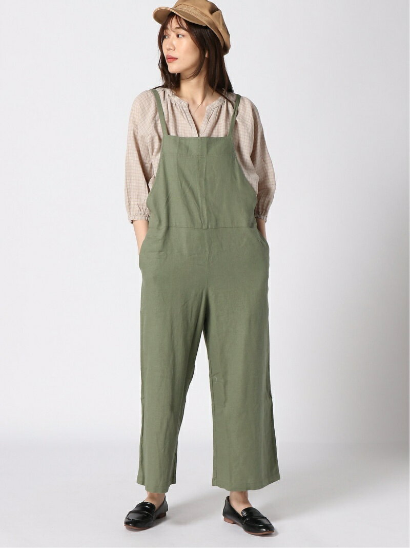 【SALE／30%OFF】studio CLIP オーガニックLサロペット スタディオクリップ パンツ/ジーンズ サロペット/オールインワン カーキ ブラック ベージュ【送料無料】のサムネイル