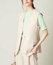 【SALE/20%OFF】a.v.v 【洗える/ストレッチ/UVカット】麻調ストレッチバックペプラムジレ アー・ヴェ・ヴェ スーツ・フォーマル スーツジャケット...