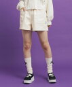 【SALE/50%OFF】PINK-latte 合皮ショートパンツ ピンク ラテ パンツ その他のパンツ ブラック ホワイト レッド