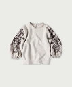 45R 裏毛deフラワー刺繍のパフスウェット(トップ) フォーティファイブアール トップス カットソー・Tシャツ ベージュ【送料無料】