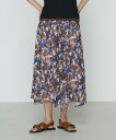 K.T KIYOKO TAKASE 強撚カッセンアートプリント ハンカチーフヘムスカート コムサ スカート ロング・マキシスカート【送料無料】