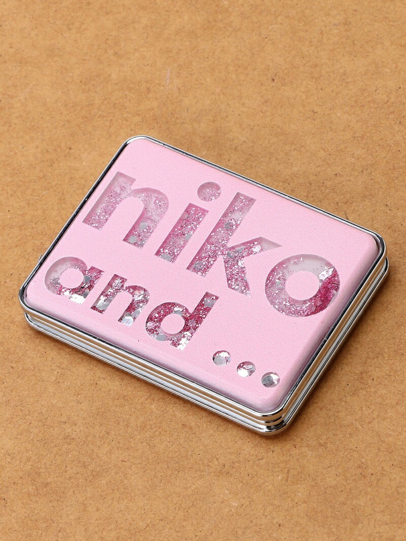niko and ... ORラメイリミラー ニコアンド メイク道具・美容器具 手鏡・メイクミラー ピンク ブラウン..