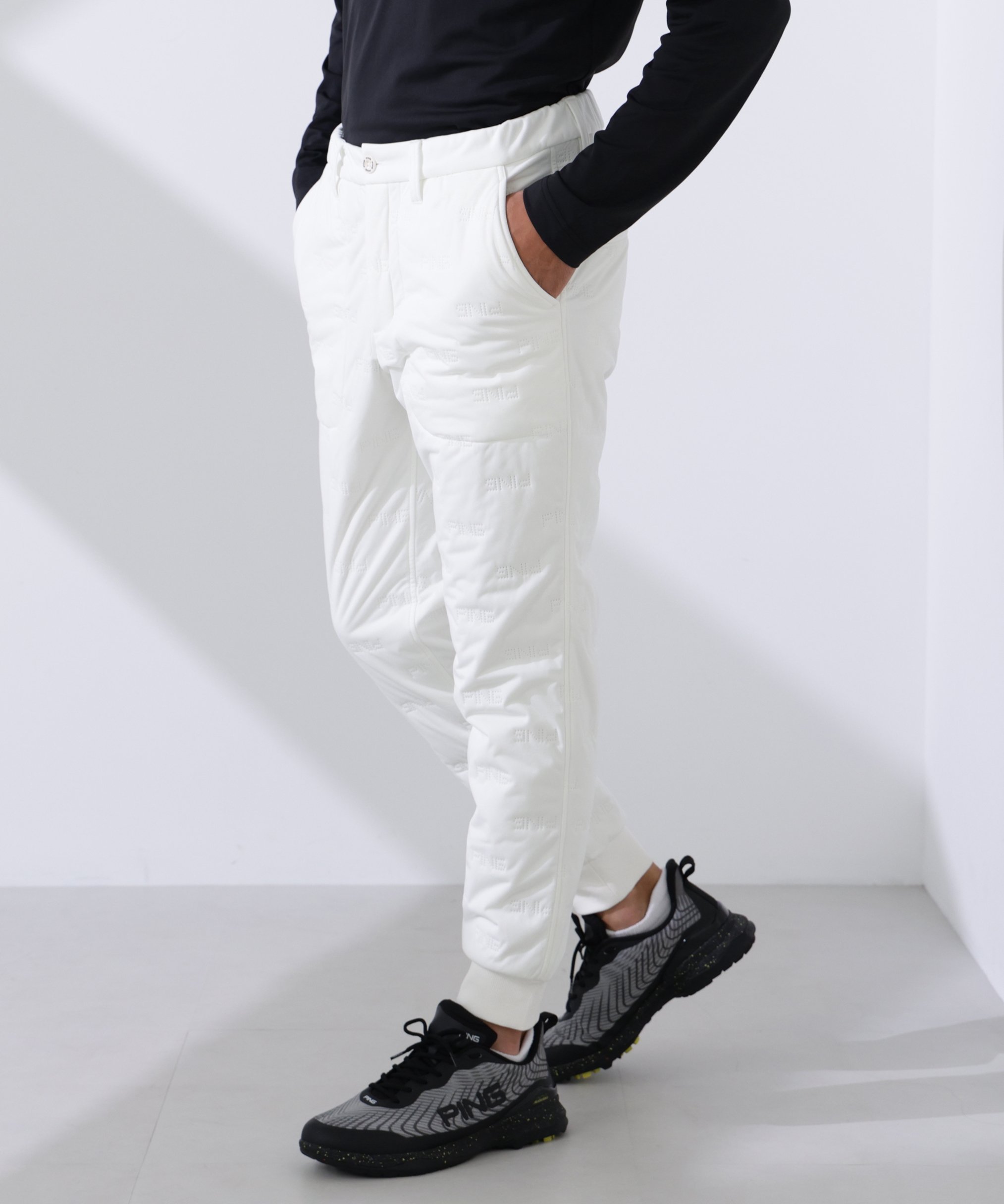 PING APPAREL ピンソニックキルト/ダンボール ハイブリットジョガーパンツ ＜GOLD＞ (MENS) ピン アパ..