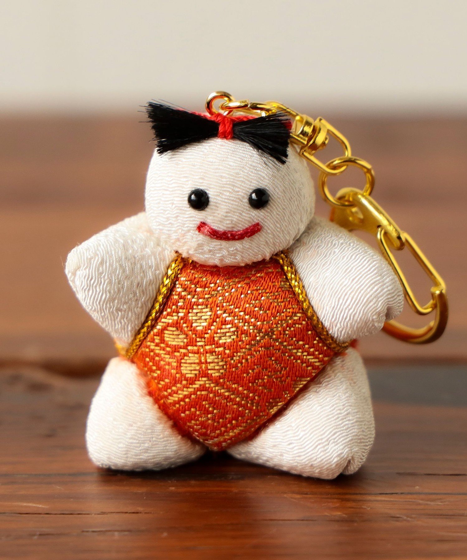BEAMS JAPAN 【別注】木目込み人形 男の子 キーホルダー ビームス ジャパン 財布・ポーチ・ケース その他の財布・ポーチ・ケース ホワイト【送料無料】