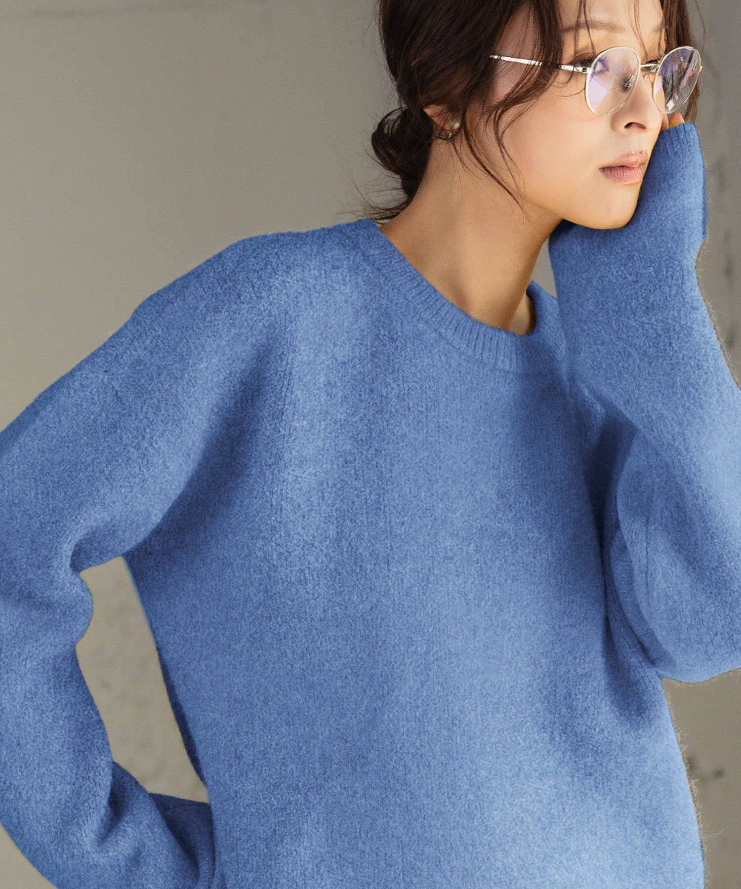 ELFRANK ニット 長袖 トップス 秋 秋冬 カラーニット クルーネック 冬 レディース ガール ...