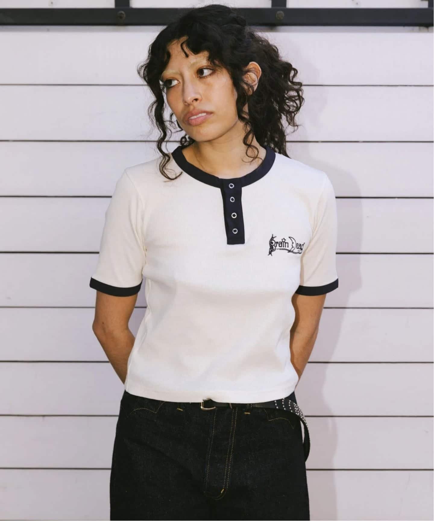 Oriens JOURNAL STANDARD 【BRAIN DEAD/ブレインデッド】RIBBED HENLEY オリエンス ジャーナルスタンダード トップス カットソー・Tシャツ ベージュ