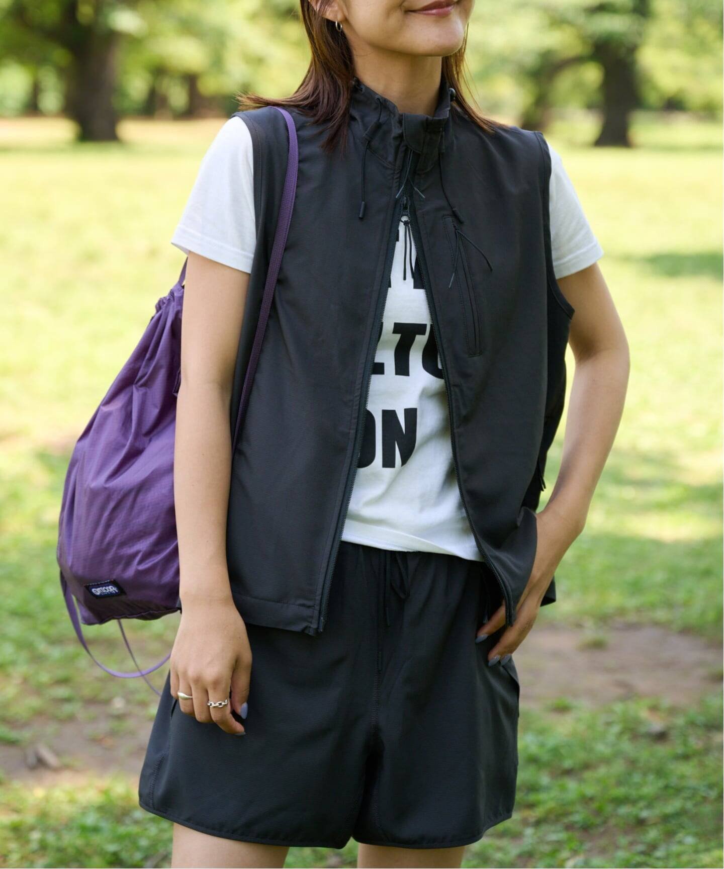 ULT SPORTS RUNNIN' PACKABLE VEST アウトドアプロダクツユージュアルシングス ジャケット・アウター その他のジャケット・アウター ベージュ グレー