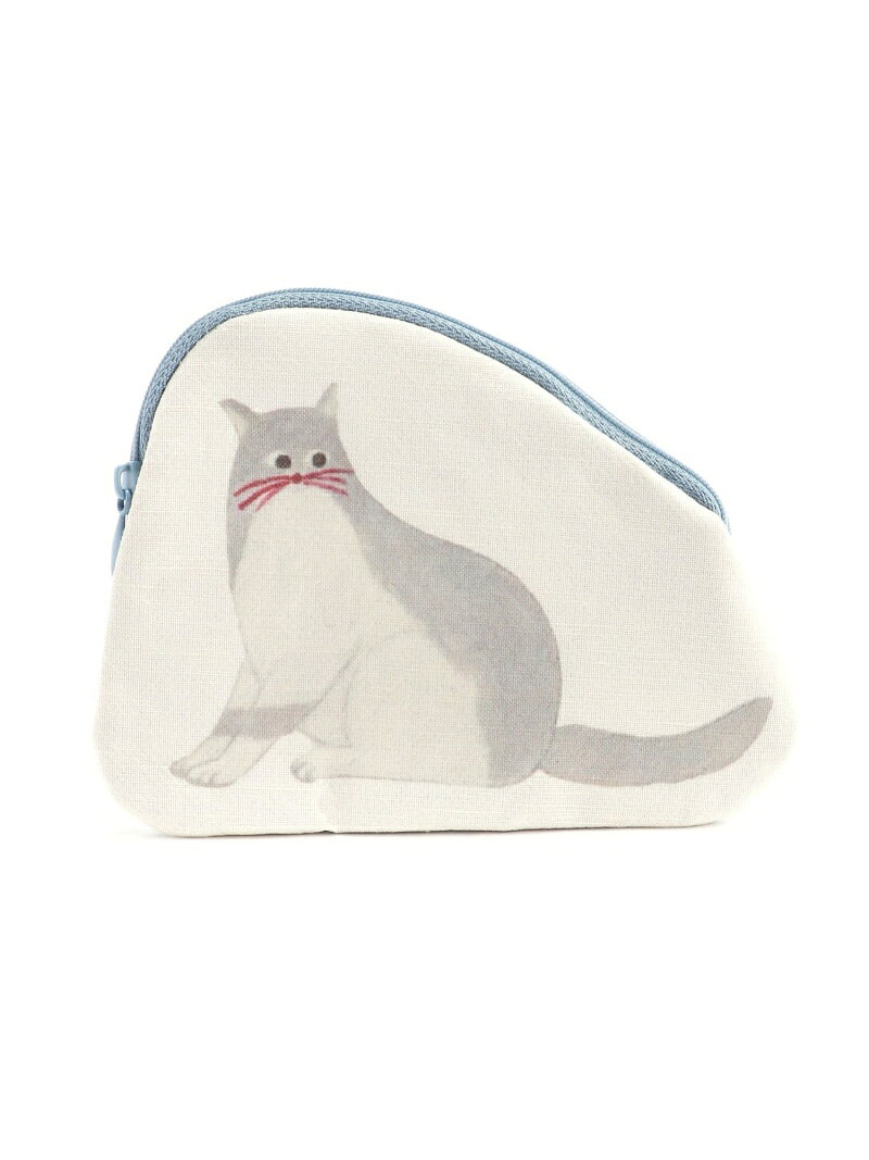 【SALE／50%OFF】studio CLIP (U)NKダイカットポーチ ネコ スタディオクリップ 財布・ポーチ・ケース ポーチ ブルーのサムネイル