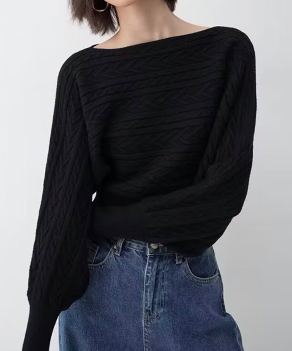 【SALE/39%OFF】miniministore ドルマンニットトップスボートネックニット ミニミニストア トップス ニット ネイビー ホワイト グリーン ブラック ベージュ