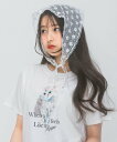 repipi armario レースバブーシュカ レピピアルマリオ ファッション雑貨 スカーフ・バンダナ ホワイト ブラック