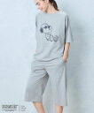 une nana cool 【綿混】やわらか天竺パジャマ PEANUTS * une nana cool ウンナナクール インナー・ルームウェア パジャマ ホワ...