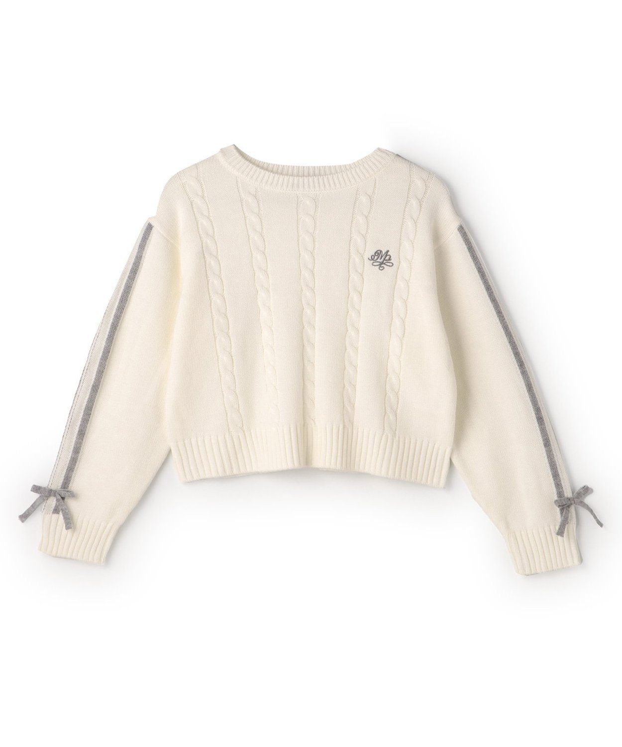 mezzo piano Junior 【福袋Aセット】サイドリボンニットプルオーバー ナルミヤオンライン トップス ニット ホワイト【送料無料】のサムネイル