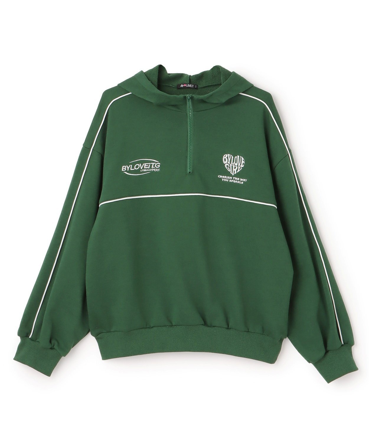 by LOVEiT パイピングゲームフーディ ナルミヤオンライン トップス パーカー・フーディー ホワイト グリーン ピンク【送料無料】のサムネイル