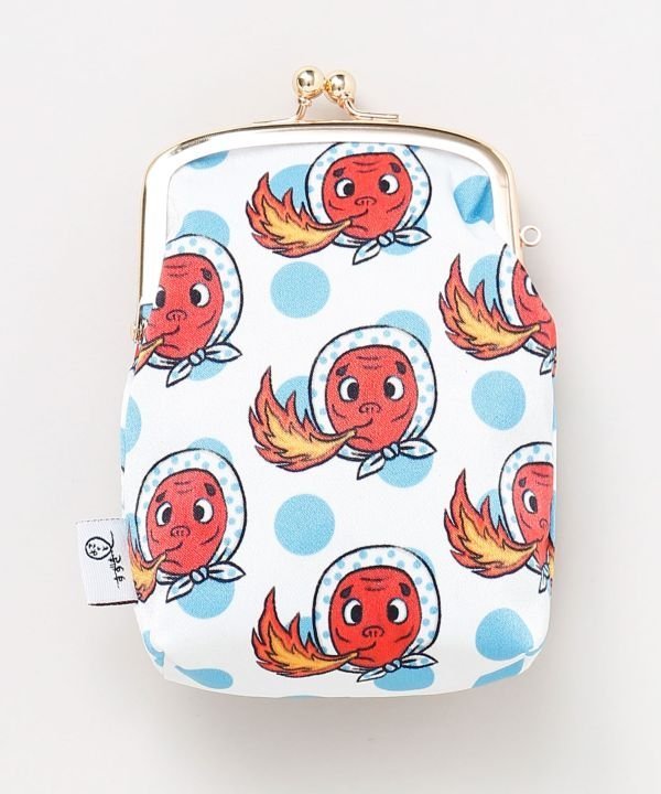 カヤ 【カヤ】ひょっとコンロマルチがま《鈴木ひょっとこ×倭物やカヤ》 アミナコレクション 財布・ポーチ・ケース ポーチ ホワイト