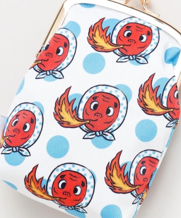 カヤ 【カヤ】ひょっとコンロマルチがま《鈴木ひょっとこ×倭物やカヤ》 アミナコレクション 財布・ポーチ・ケース ポーチ ホワイト