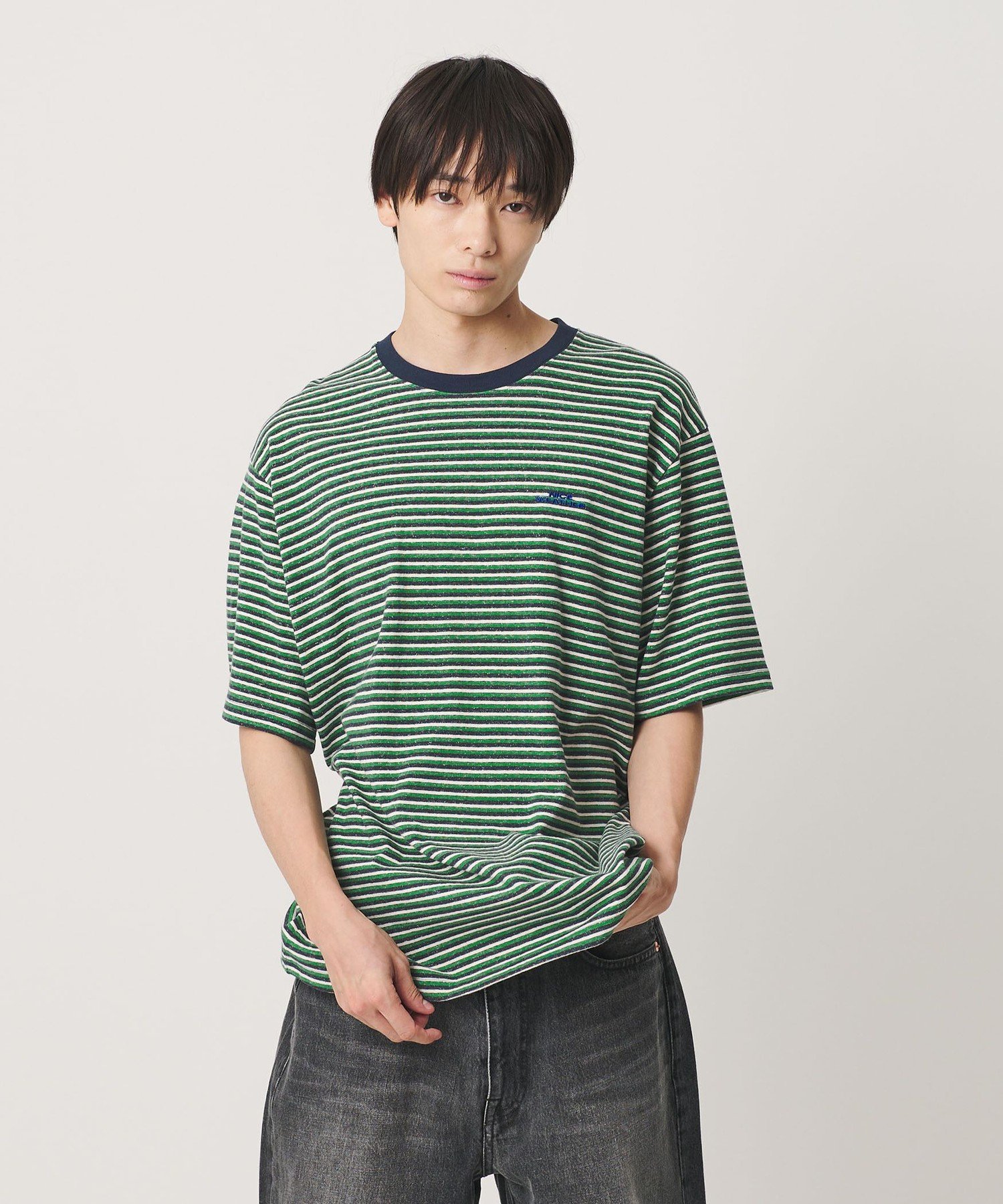 NICE WEATHER ＜NICE WEATHER＞マルチボーダー Tシャツ ビューティー＆ユース ユナイテッドアローズ トップス カットソー・Tシャツ ワインレッド イエロー
