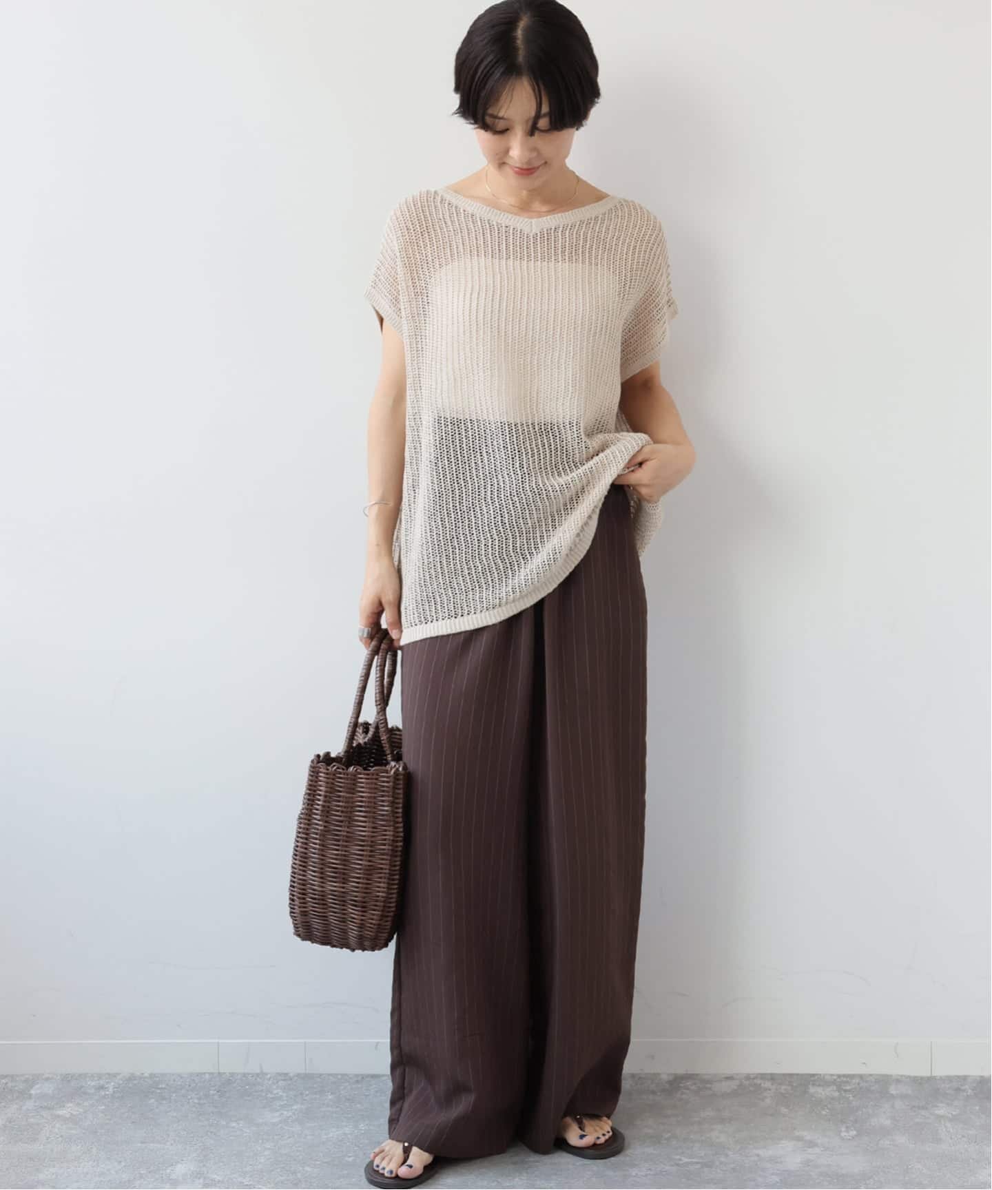 JOURNAL STANDARD relume 《追加2》N/Rダブルストライプパンツ ジャーナル スタンダード レリューム パンツ その他のパンツ ブラウン ネイビー