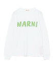 MARNI ロゴプリントロングスリーブTシャツ マルニ トップス カットソー・Tシャツ ホワイト ピンク