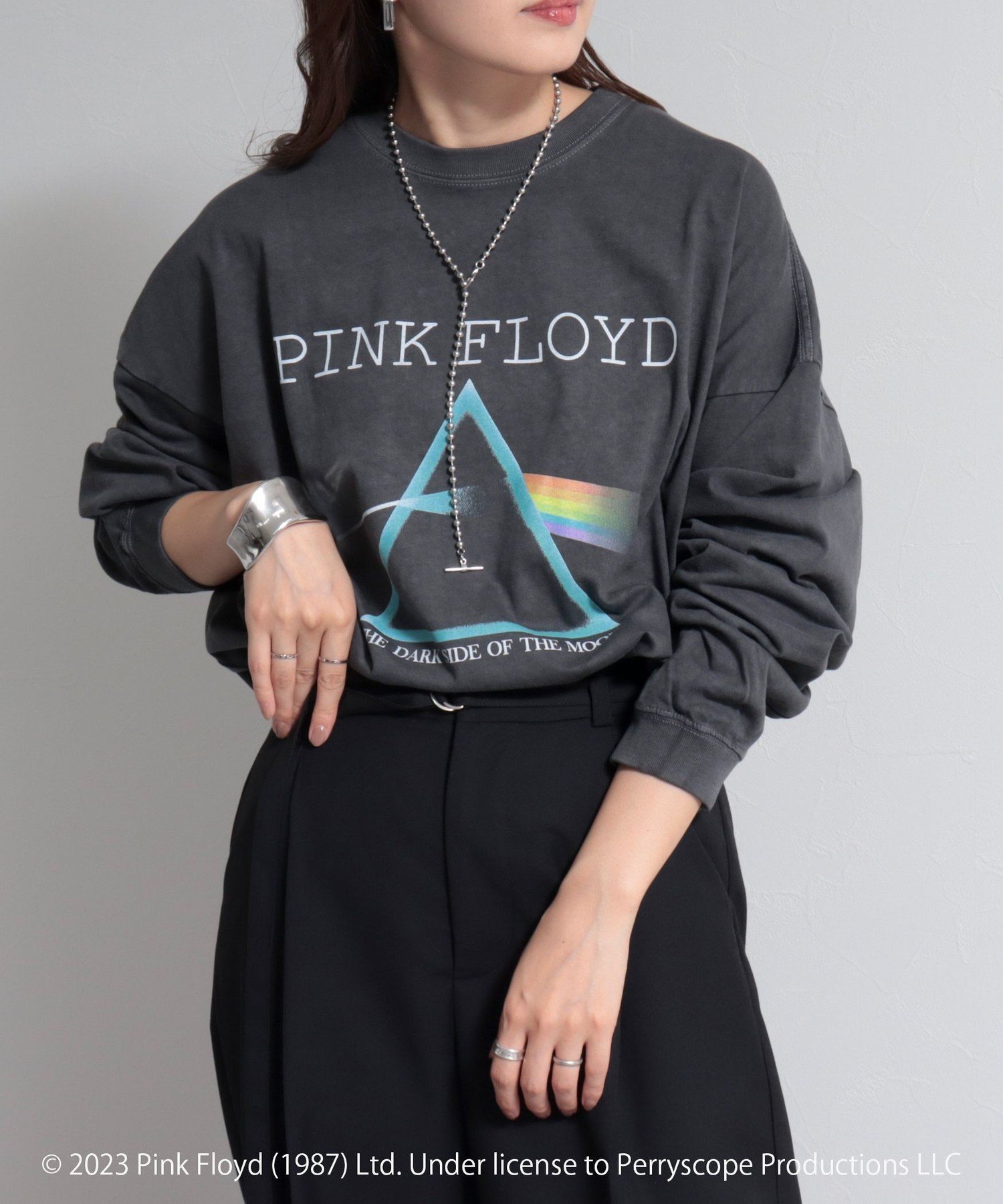 【SALE／10%OFF】fredy emue 【goodrock speed/グッドロックスピード】PINK FROYD ロンT フレディ アンド グロスター トップス カットソー・Tシャツ ブラック【送料無料】のサムネイル