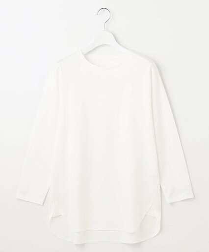 自由区 S 【WEB限定・洗える】ハイカウントインナー カットソー ジユウク トップス カットソー・Tシャツ ホワイト【送料無料】 自由区 S 【WEB限定・洗える】ハイカウントインナー カットソー ジユウク トップス カットソー・Tシャツ ホワイト【送料無料】