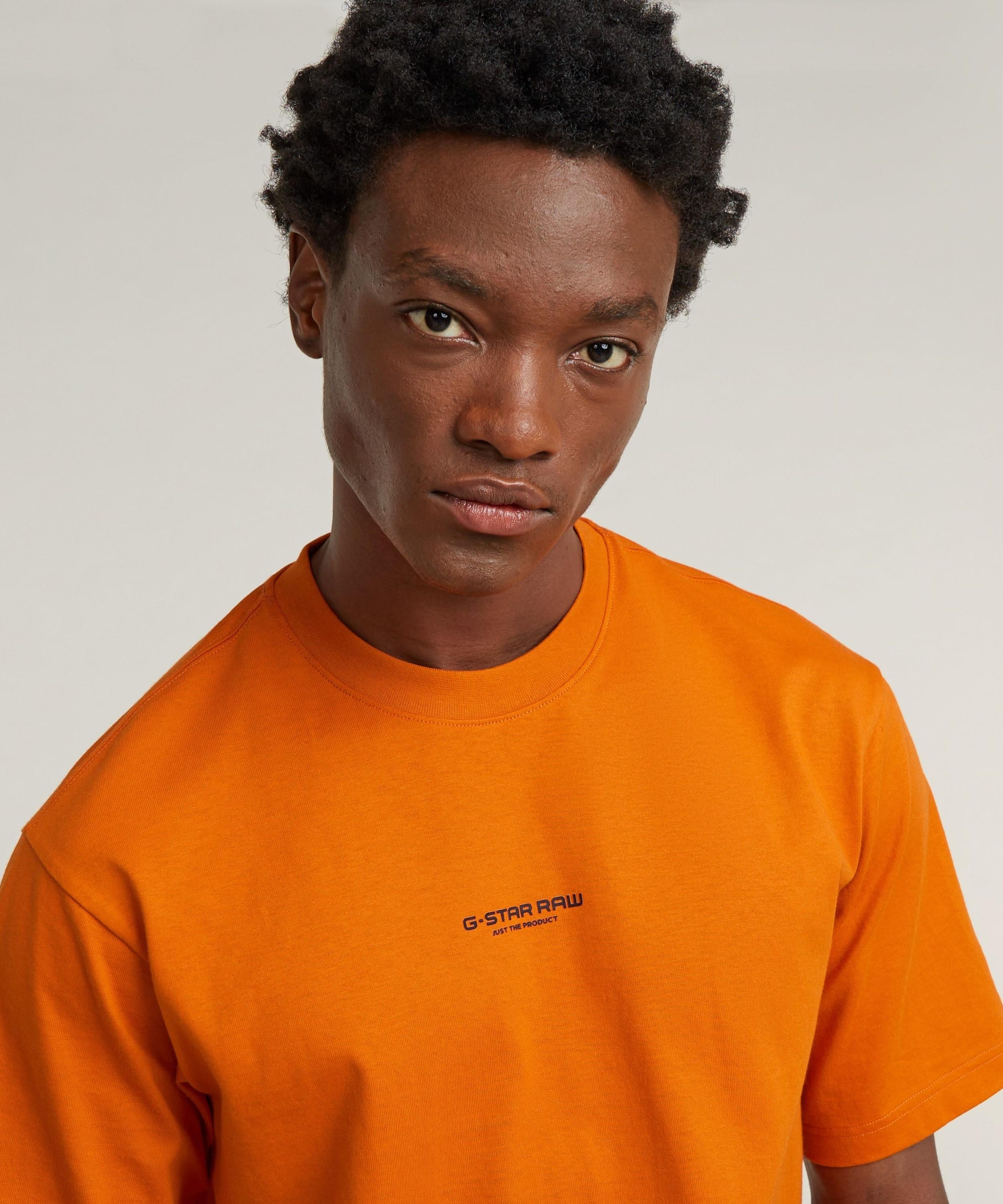【公式ショップ】CENTER CHEST BOXY T-SHIRT/フロントロゴボクシーフィットTシャツ ジースターロゥ トップス カットソー・Tシャツ オレンジ