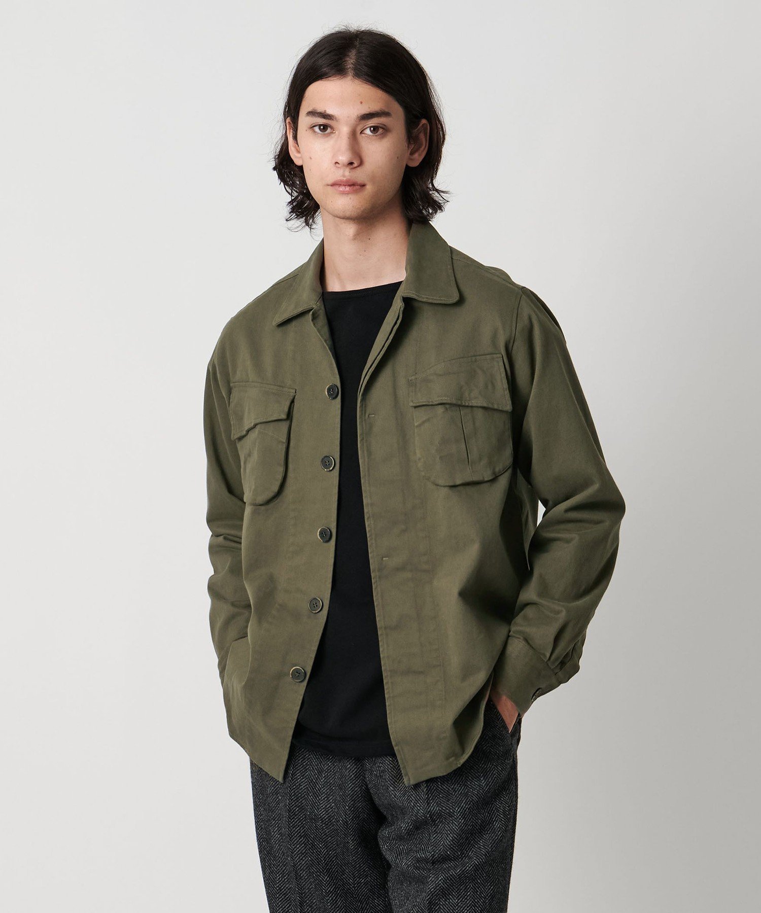 【SALE／55%OFF】UNITED ARROWS ＜GUY ROVER＞2ポケット ファーティングシャツ ユナイテッドアローズ トップス シャツ・ブラウス グリーン【送料無料】
