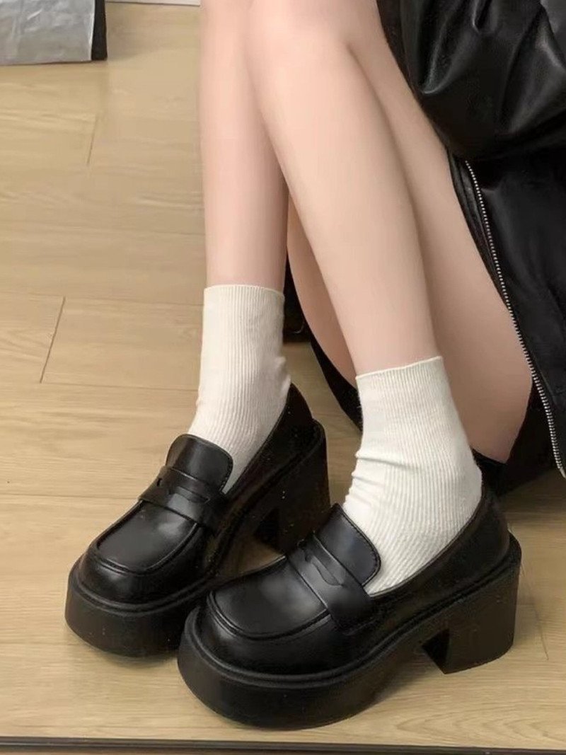 【SALE／15%OFF】LADY LIKE 【春夏新作】厚底ラウンドトゥローファー ディアベル シューズ・靴 ローファー ブラック ブラウン【送料無料】