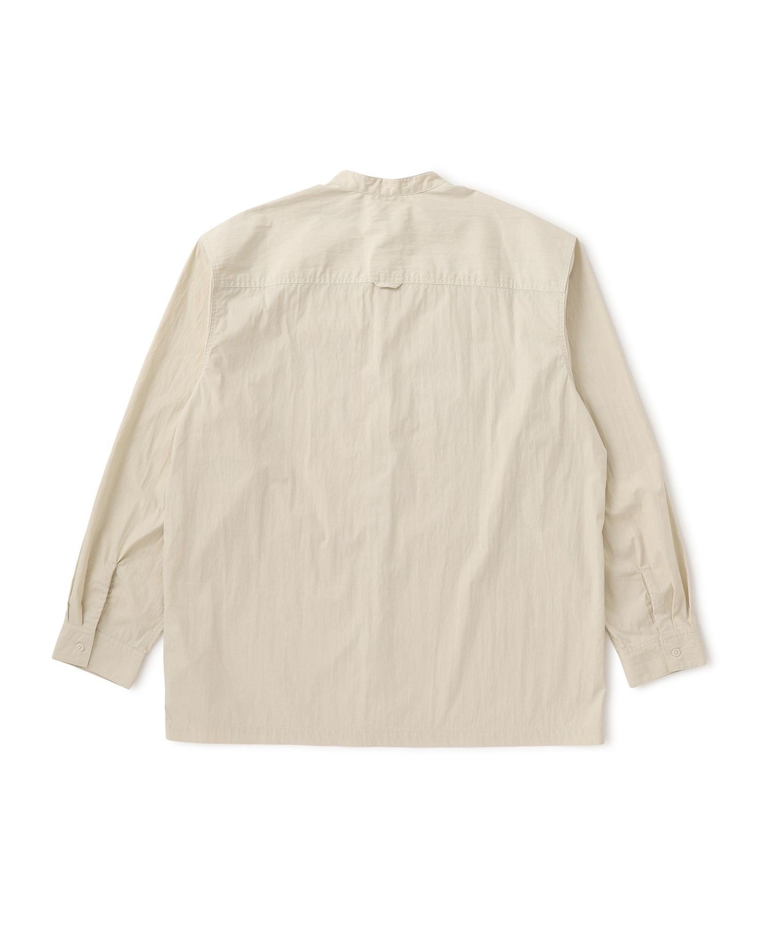 LE CERCLE par rope' HOMME コットンナイロンバンドカラーシャツ/セットアップ対応 ジュン スタンダード ピックス トップス シャツ・ブラウス ネイビー ホワイト【送料無料】
