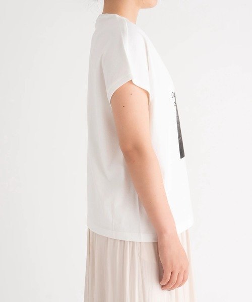 STRAWBERRY-FIELDS フォトTシャツ ストロベリーフィールズ トップス カットソー・Tシャツ ホワイト