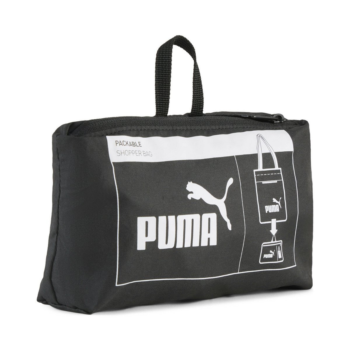 ユニセックス プーマ フェイズ ポケッタブルトート バッグ 10L PUMA PHASE Packable Tote プーマ バッグ トートバッグ ブラック