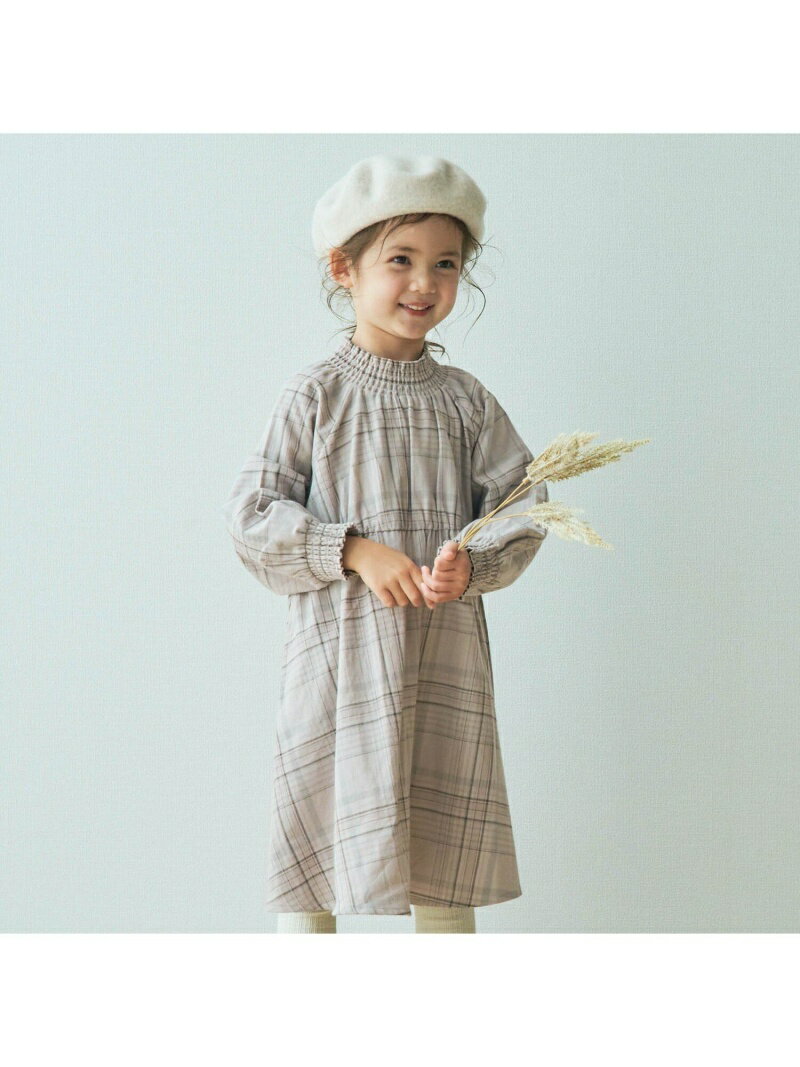 【SALE／32%OFF】apres les cours シャーリングワンピース エフオーオンラインストア ワンピース・ドレス シャツワンピース ブラウン ブルー ベージュのサムネイル