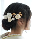utatane 髪飾り Uピン8本セット 金の実 鞠 ヘアアクセ ウタタネ 着物・浴衣・和装小物 和装小物 ホワイト レッド【送料無料】