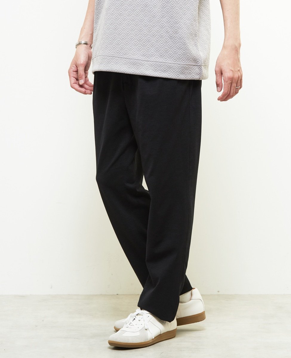 MEN'S MELROSE リラックステーパードイージーパンツ ｜ ストレッチ / 吸水速乾 メンズメルローズ パンツ スラックス・ドレスパンツ ブラック グレー