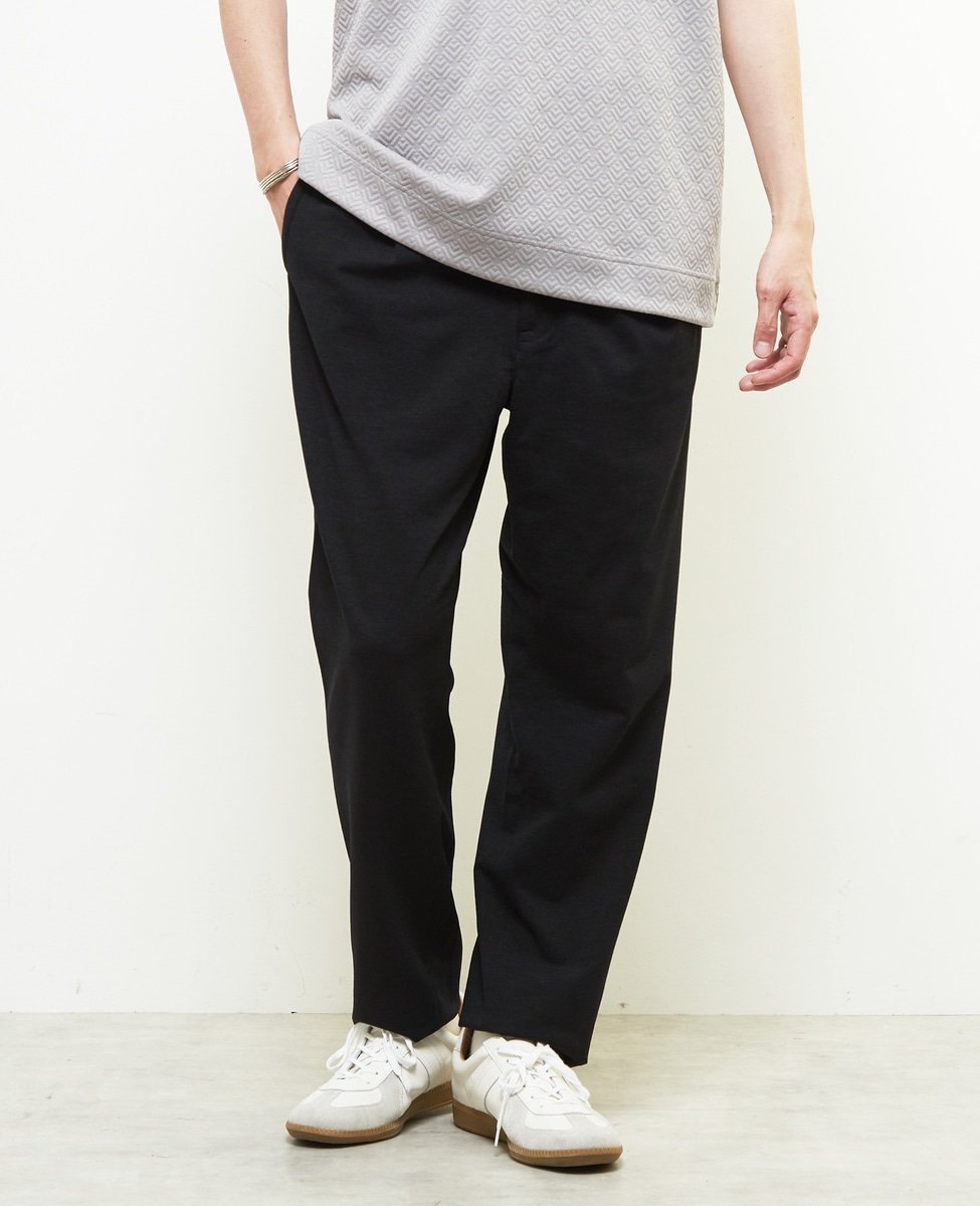 MEN'S MELROSE リラックステーパードイージーパンツ ｜ ストレッチ / 吸水速乾 メンズメルローズ パンツ スラックス・ドレスパンツ ブラック グレー