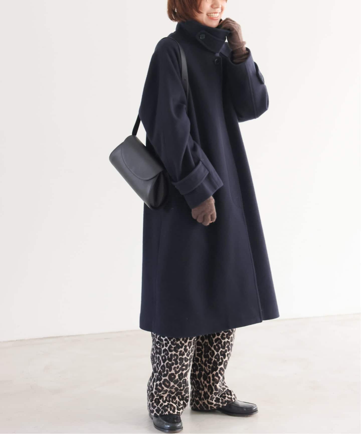 JOURNAL STANDARD relume 尾州ウールスーパー100ステンカラーコート ジャーナル スタンダード レリューム ジャケット・アウター ステンカラーコート ブラウン ネイビー【送料無料】のサムネイル