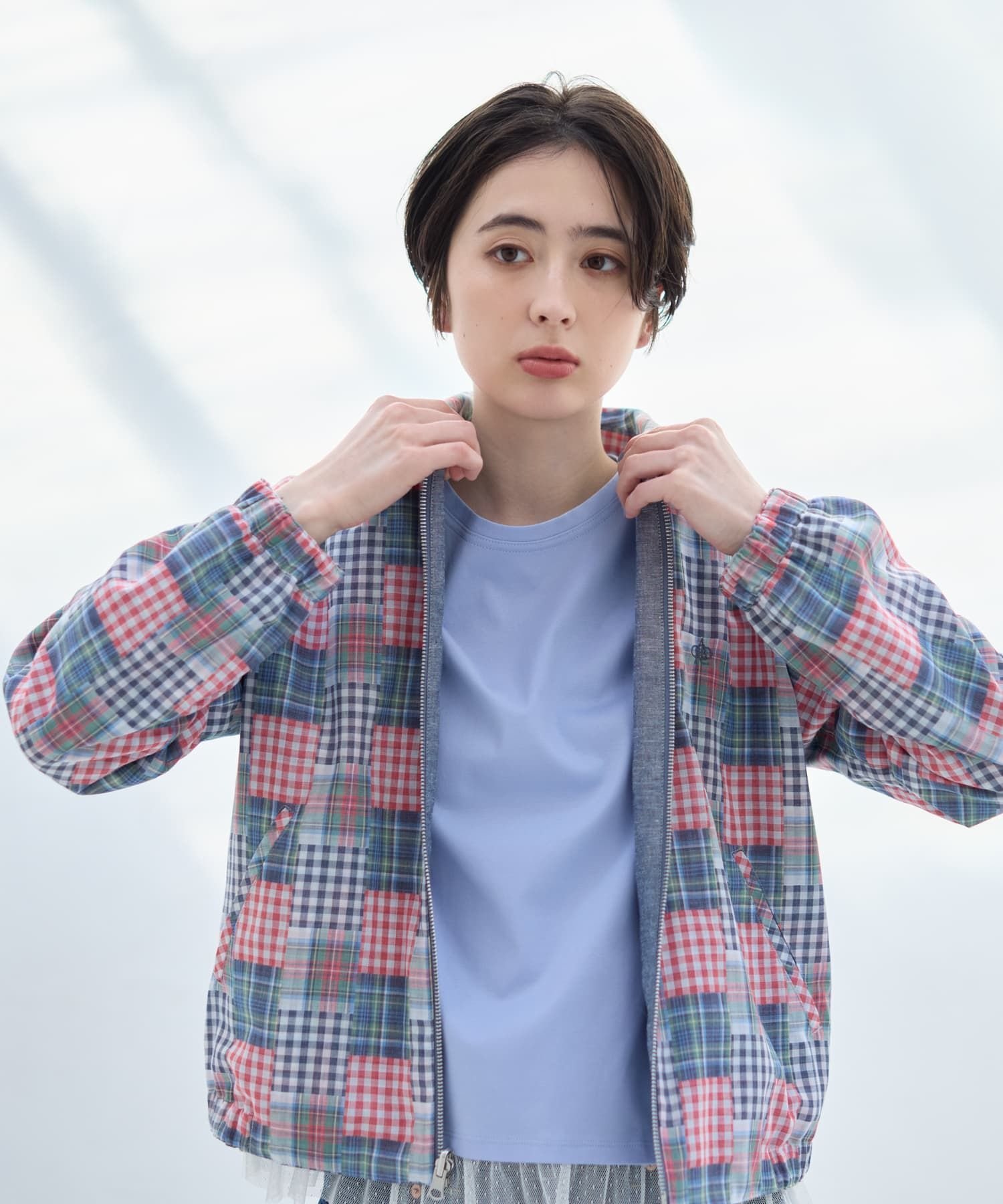 CARA O CRUZ リバーシブルジップジャケット キャラ・オ・クルス ジャケット・アウター ブルゾン・ジャンパー ネイビー
