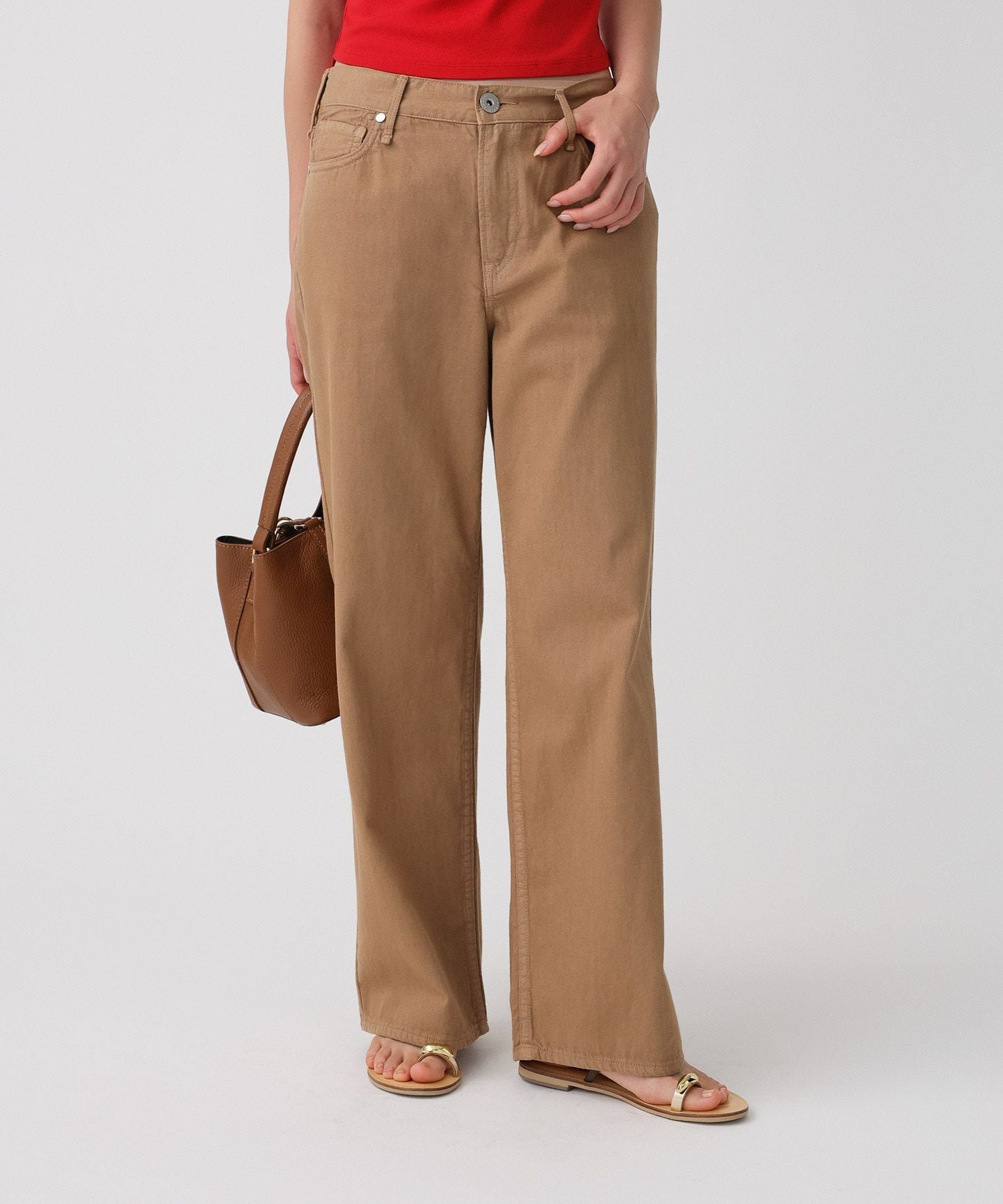 【SALE／20%OFF】BABYLONE 【upper hights】THE LAZY NIE バビロン パンツ ジーンズ・デニムパンツ ブラウン グレー【送料無料】
