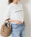 Spick&Span ロゴ入りロンT スピックアンドスパン カットソー Tシャツ ベージュ【送料無料】