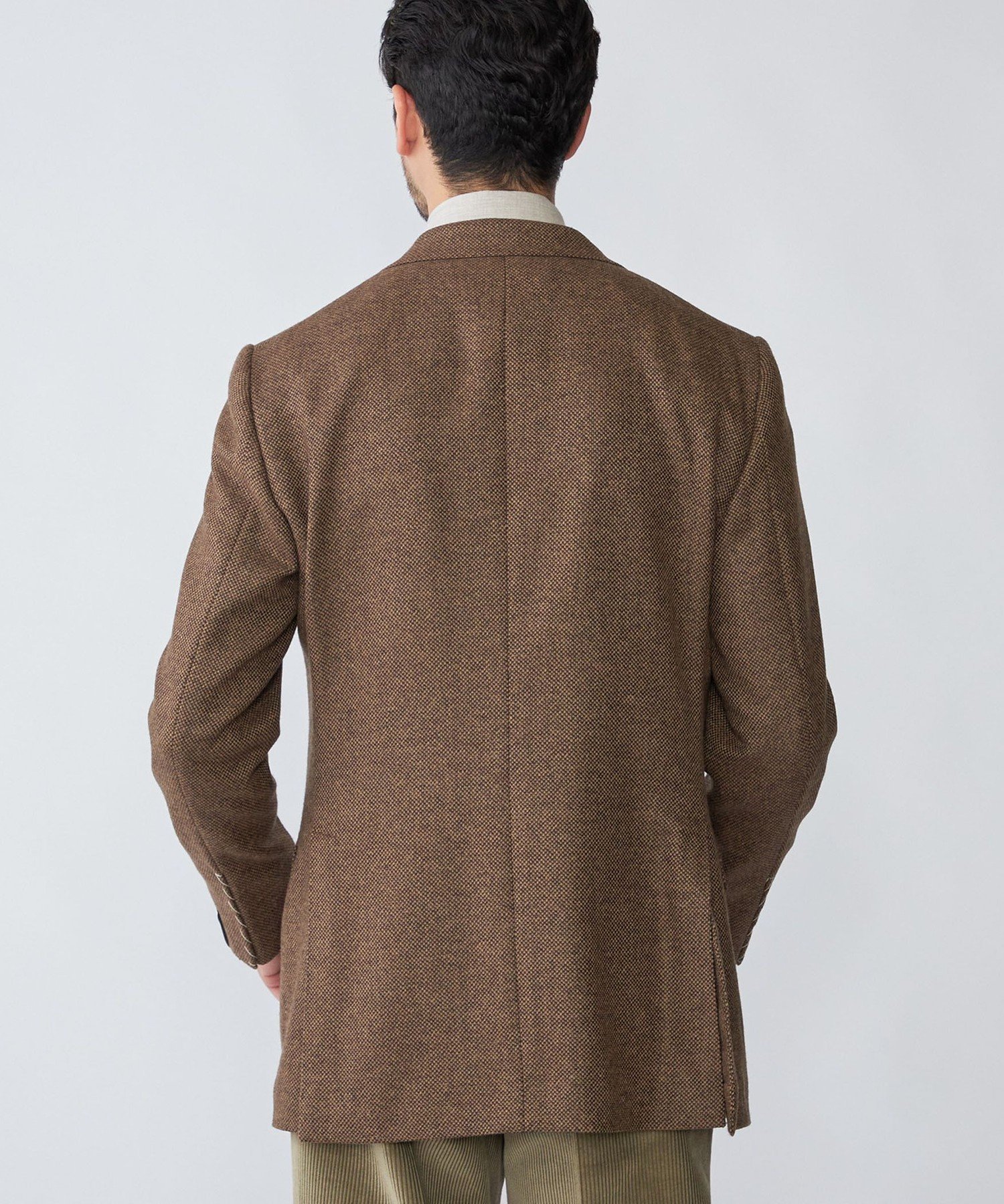 【SALE／60%OFF】SHIPS MEN 【SHIPS別注】CARUSO: AIDA ワイドラペル ウール シルク バスケット ジャケット シップス ジャケット・アウター テーラードジャケット・ブレザー ブラウン【送料無料】