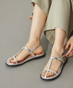 【SALE/30%OFF】CITEN <CITEN>クロスストラップフラットサンダル シテン シューズ・靴 サンダル シルバー ブラック【送料無料】