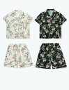 SLEEPY SLEEPY イヤードロップフラワー半袖ショートパンツ【ペアパジャマ/限定BOX付】 スリーピー スリーピー インナー・ルームウェア パジャマ【送...
