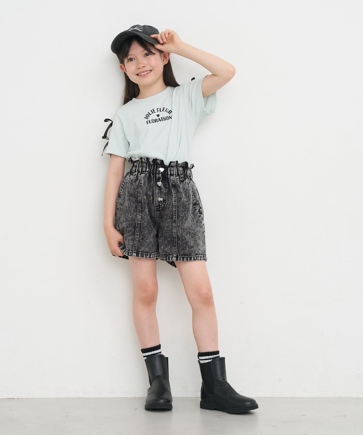coca デニムハートボタンショートパンツ コカ パンツ ジーンズ・デニムパンツ ブル...