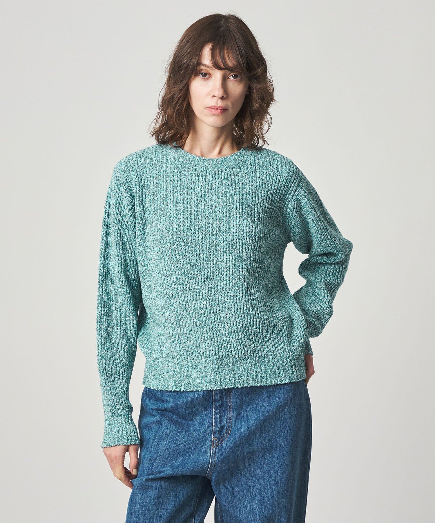 Steven Alan ＜Steven Alan＞ブークレヤーン ニット プルオーバー ビューティー＆ユース ユナイテッドアローズ トップス ニット イエロー