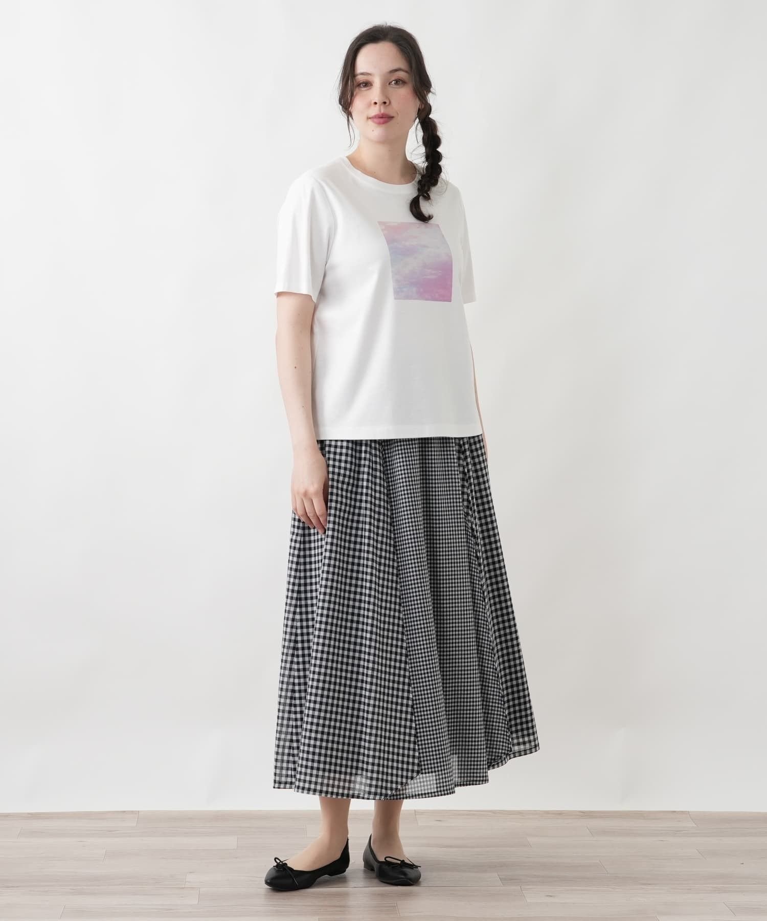 Leilian PLUS HOUSE グラフィックTシャツ レリアン プラスハウス トップス カットソー・Tシャツ ホワイト