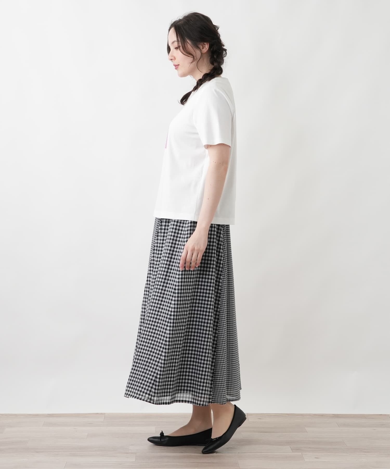 Leilian PLUS HOUSE グラフィックTシャツ レリアン プラスハウス トップス カットソー・Tシャツ ホワイト