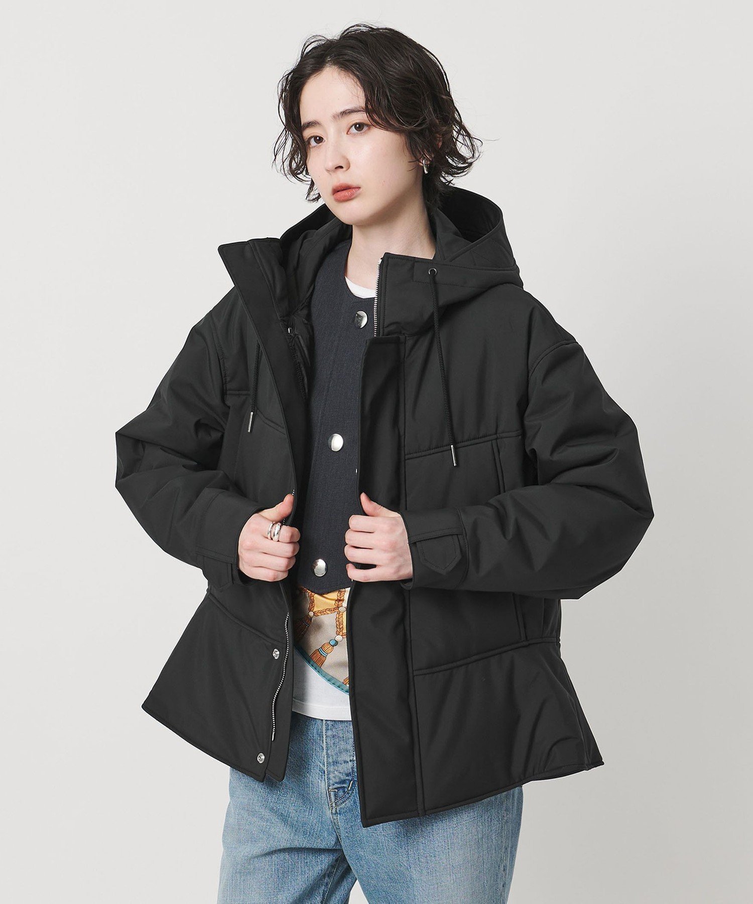 【別注】＜THE RERACS＞ペプラム モンスター コート ユナイテッドアローズ アウトレット トップス カットソー・Tシャツ ブラック