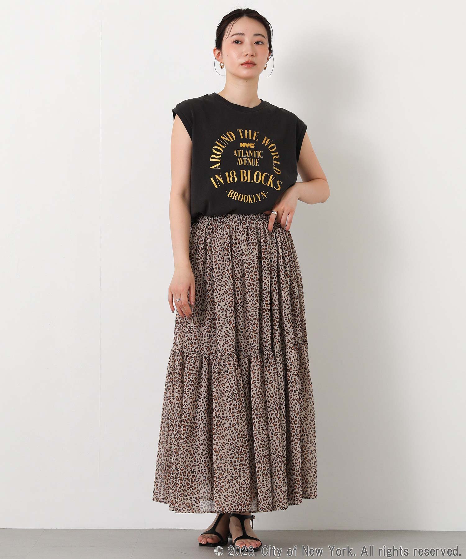 グレディブリリアン/Gready Brilliant/NYCサークルロゴノースリーブTシャツ/カットソー グレディブリリアン トップス カットソー・Tシャツ