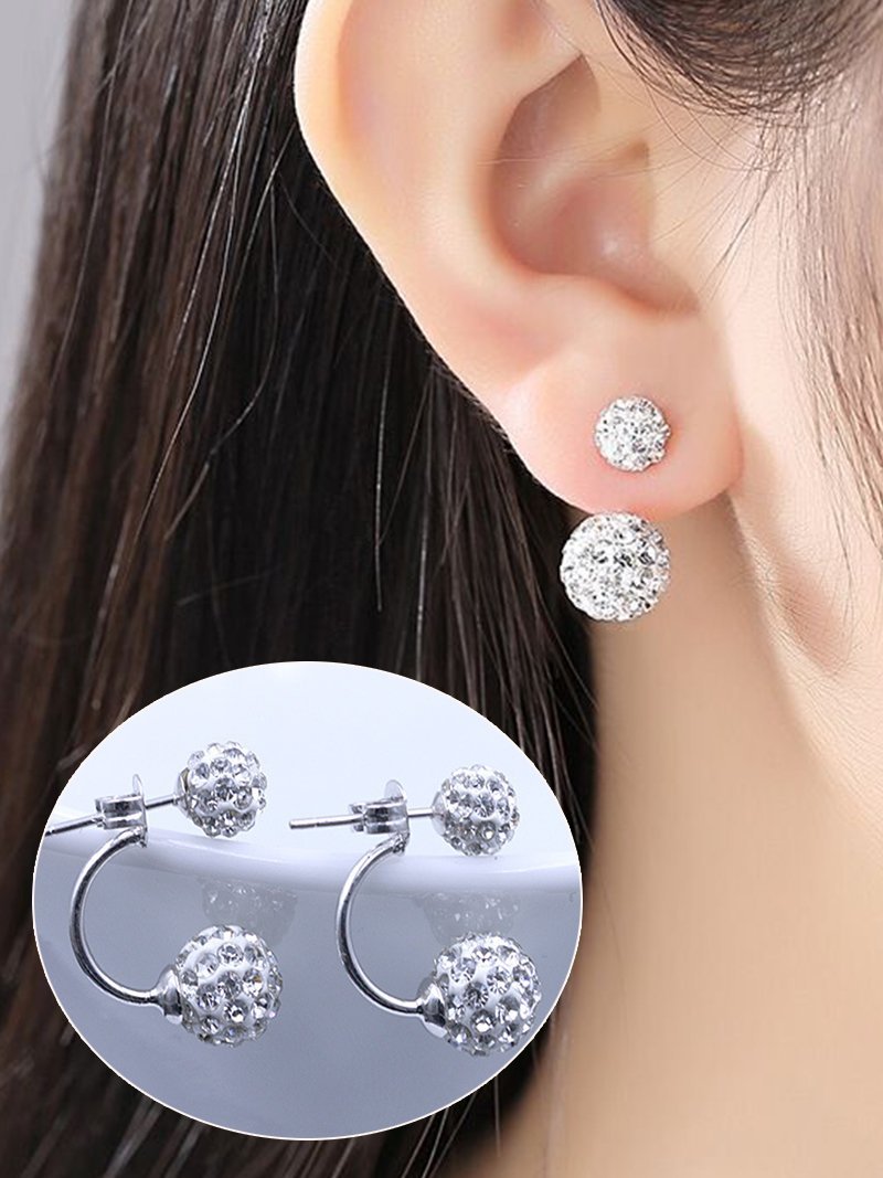 【SALE／23%OFF】Coo+i ミラーボールバックキャッチピアス スレンダー アクセサリー・腕時計 ピアス シ..