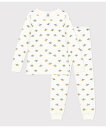 【SALE/10%OFF】PETIT BATEAU パイル長袖パジャマ プチバトー インナー・ルームウェア パジャマ ホワイト【送料無料】