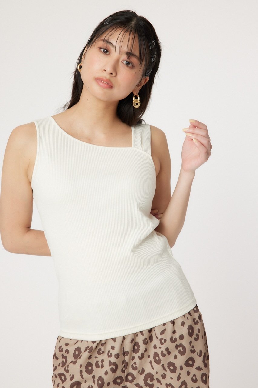 RODEO CROWNS WIDE BOWL アシンメトリー2WAYタンクトップ ロデオクラウンズワイドボウル トップス ノースリーブ・タンクトップ ホワイト ブラック ブルーのサムネイル